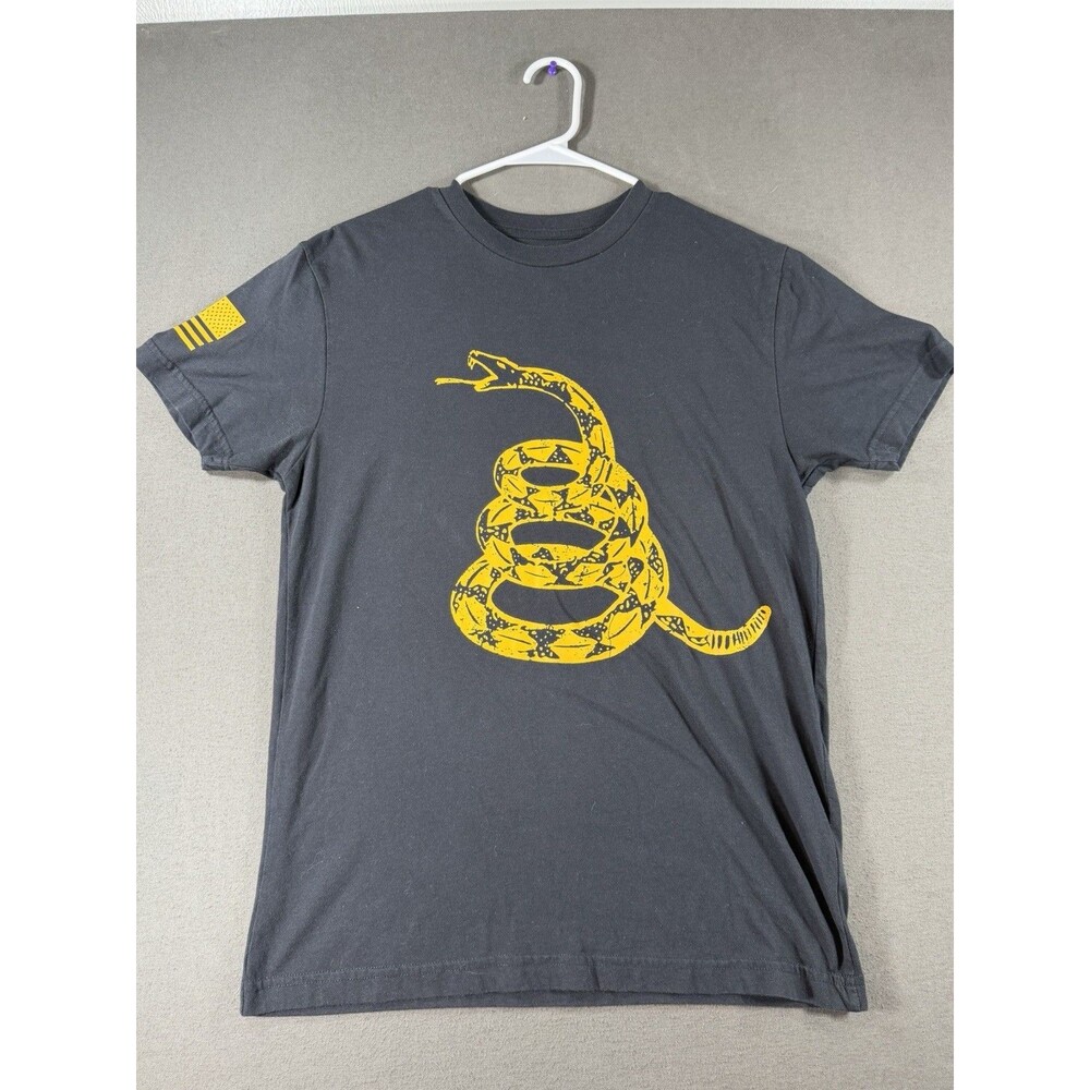 Born Primitive Shirt Mens Medium Black Dont Tread On Me Stretch Crew Neck